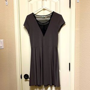 Just above the knee cut polyester dress.